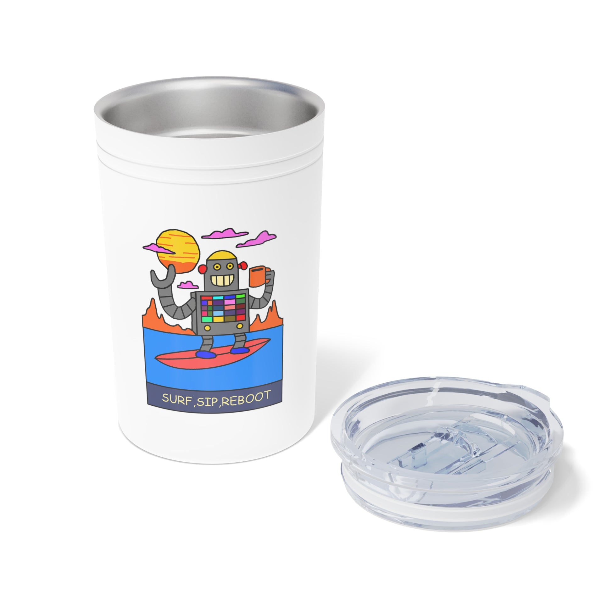 Futuristic travel mug