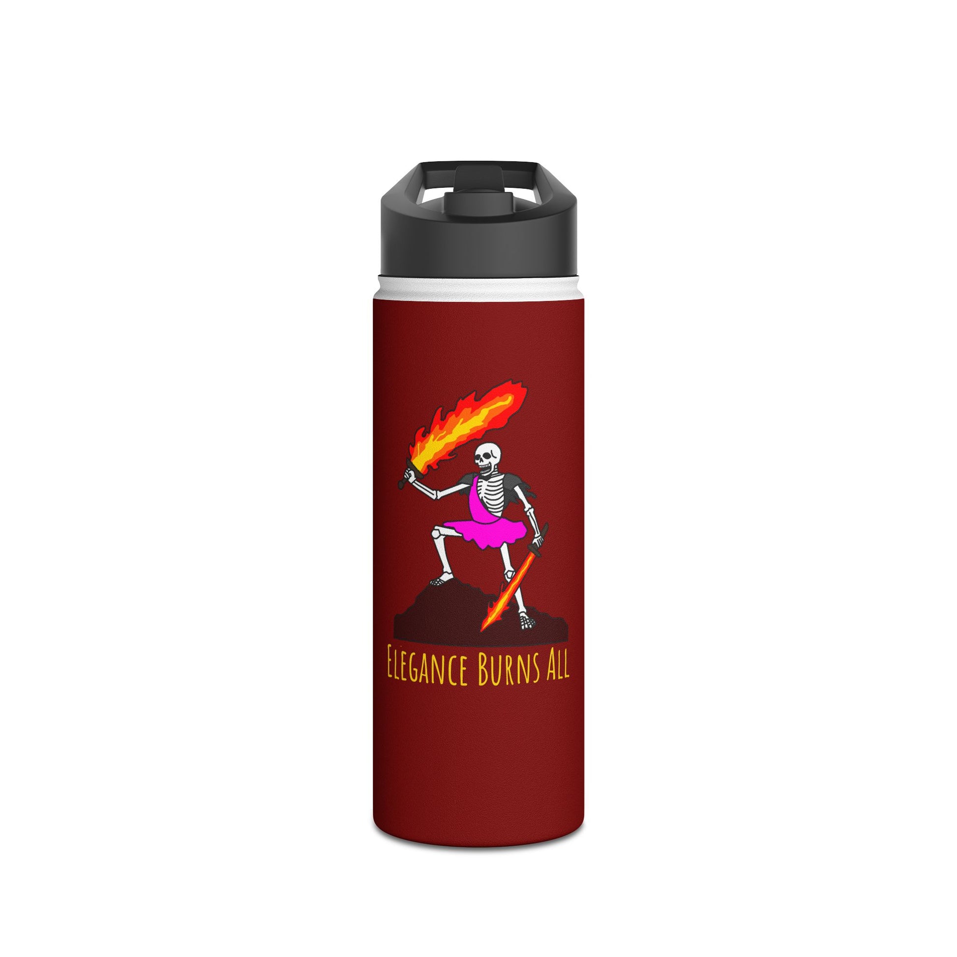 Skeleton print bottle