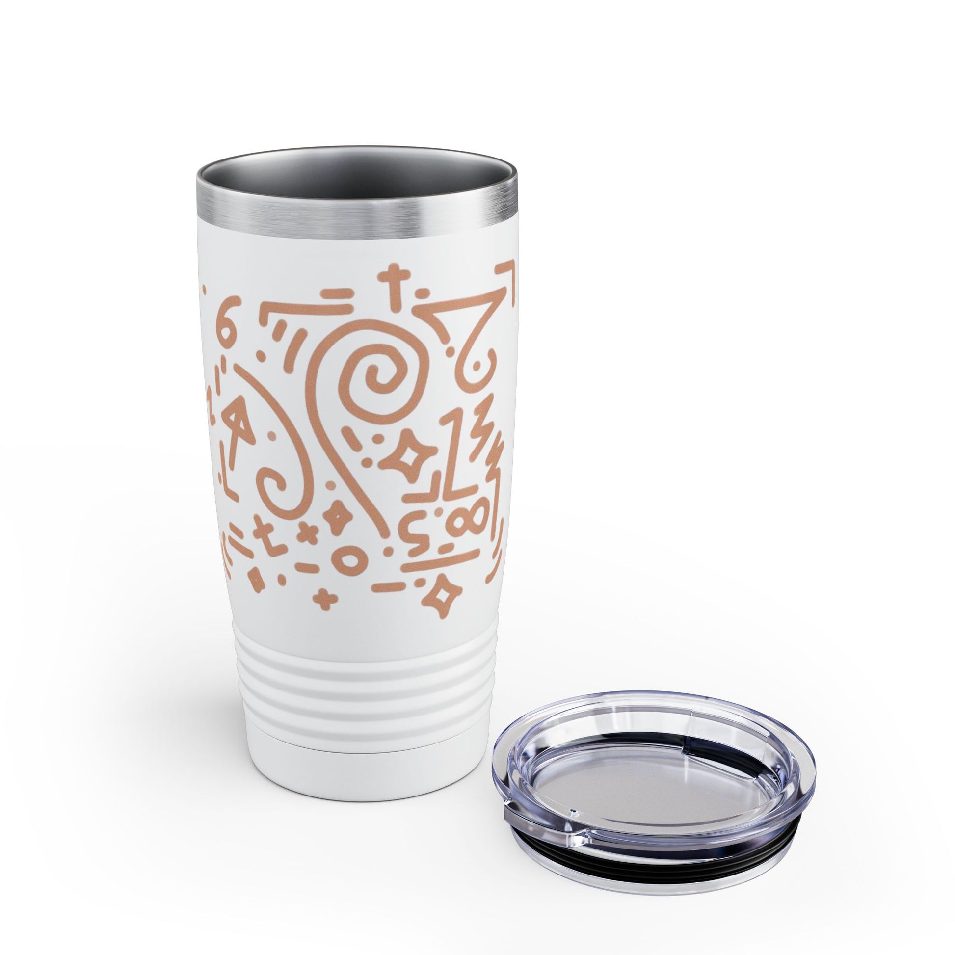 Artistic or sketch-style drinkware