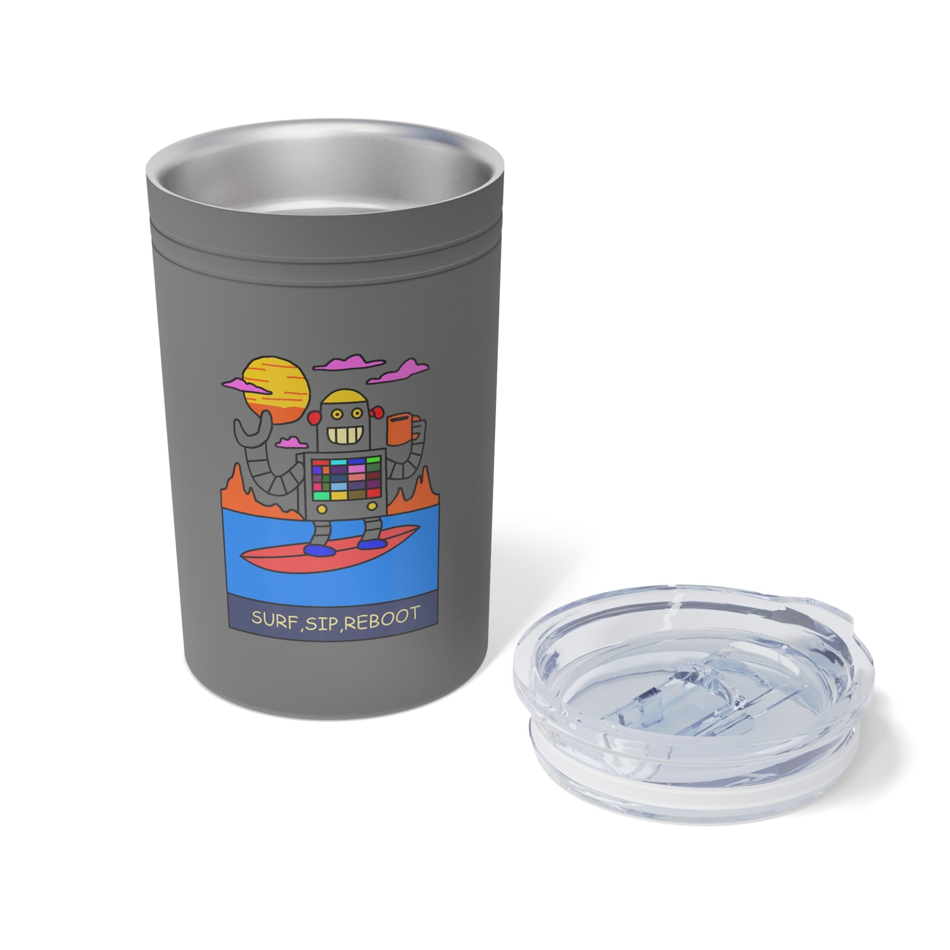 Futuristic travel mug