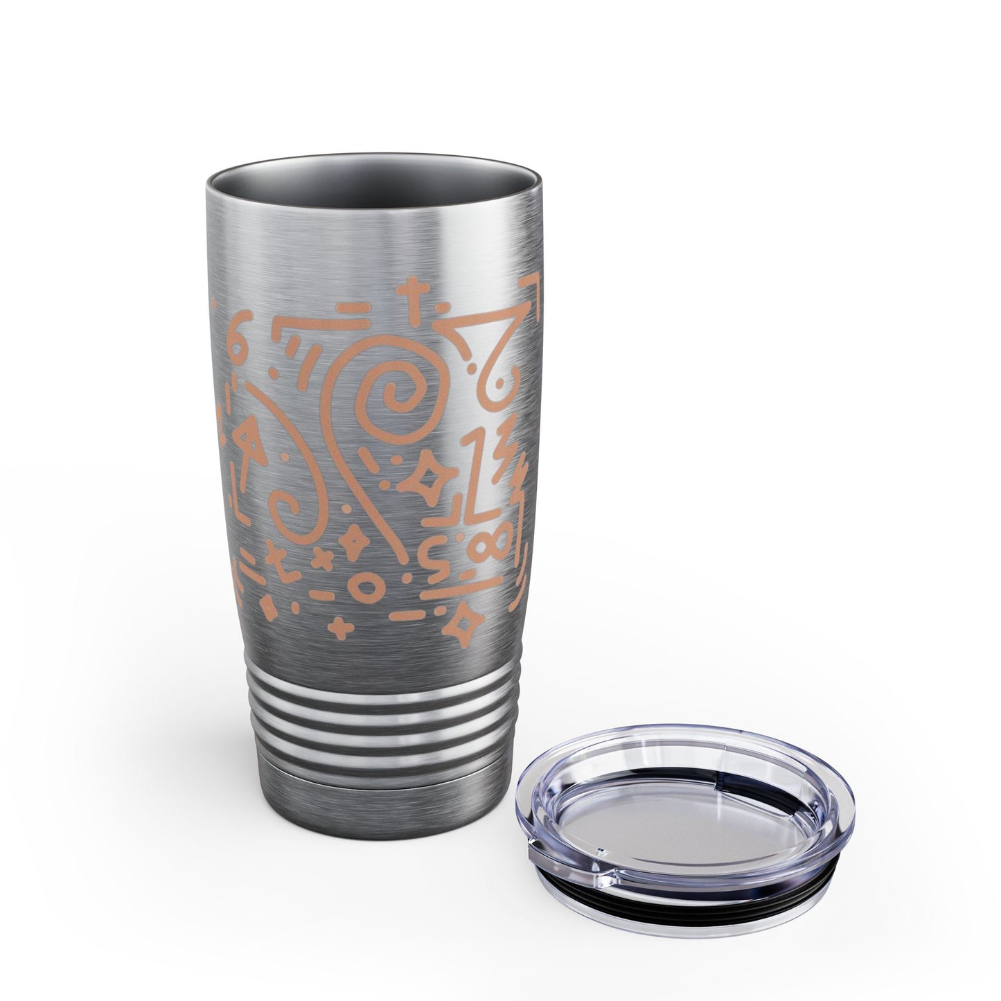 Artistic or sketch-style drinkware