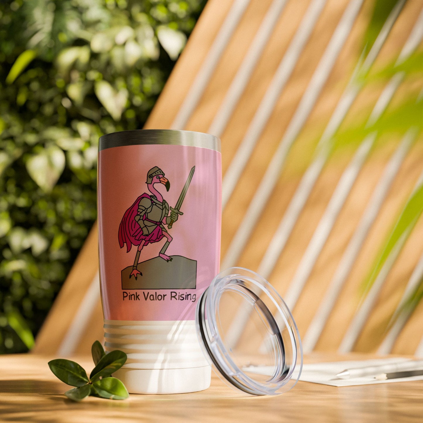 Pink stainless steel tumbler