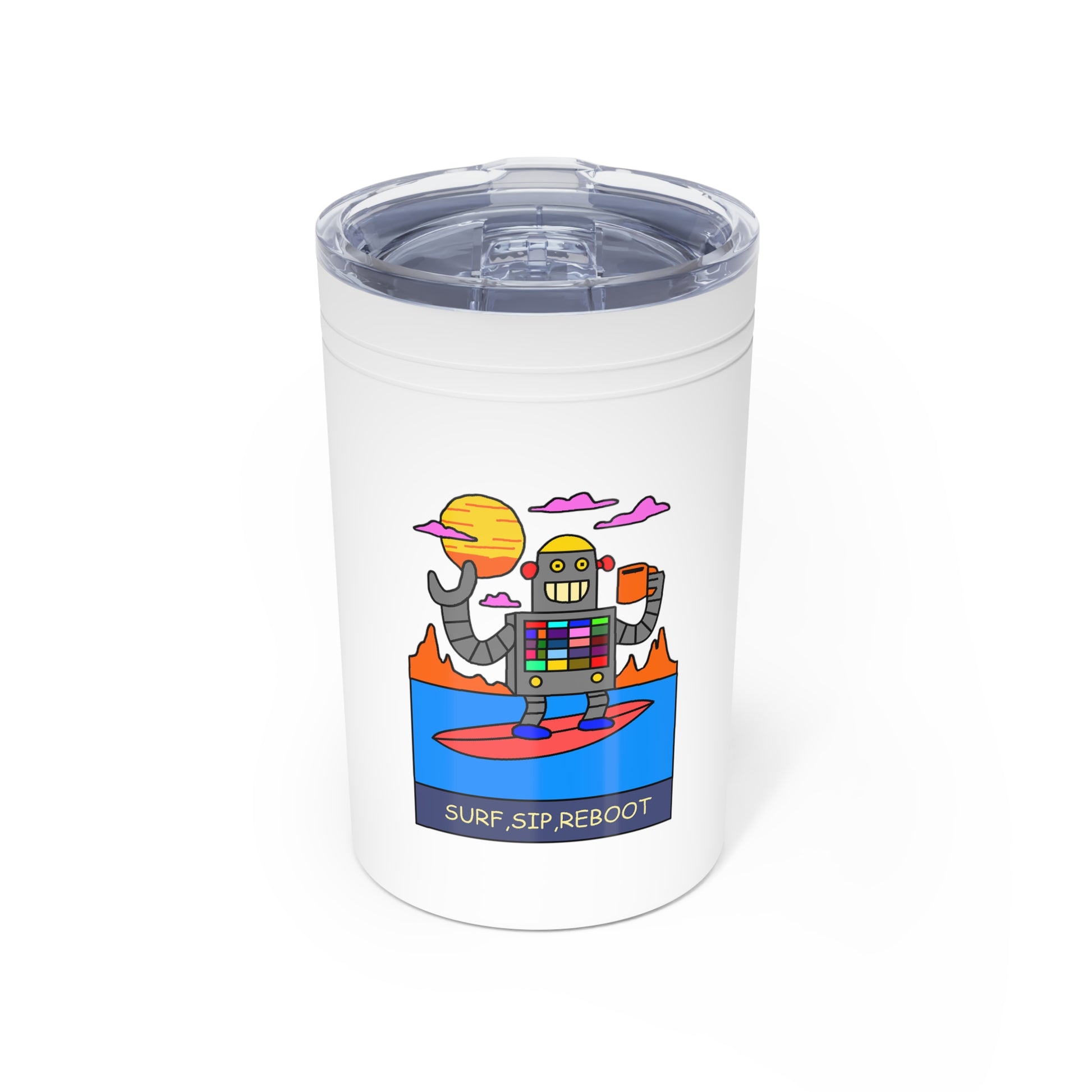 Futuristic travel mug
