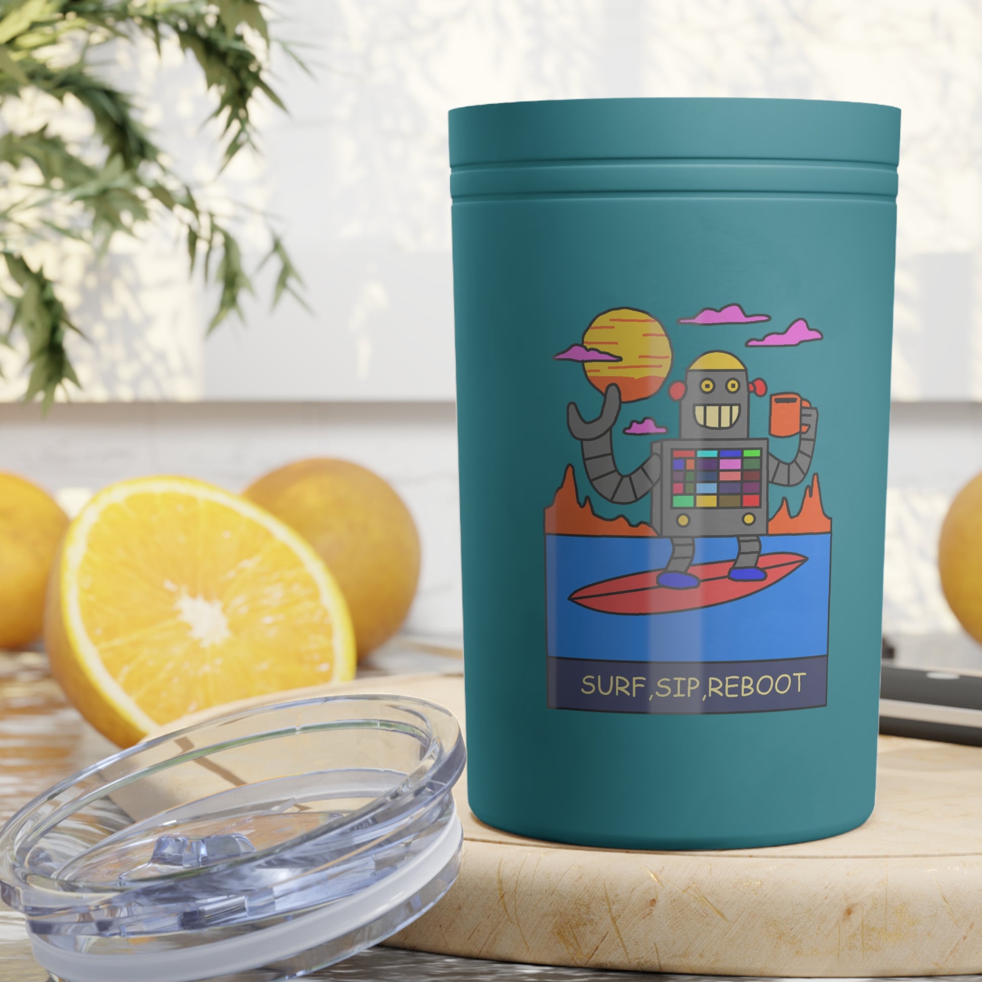 Futuristic travel mug