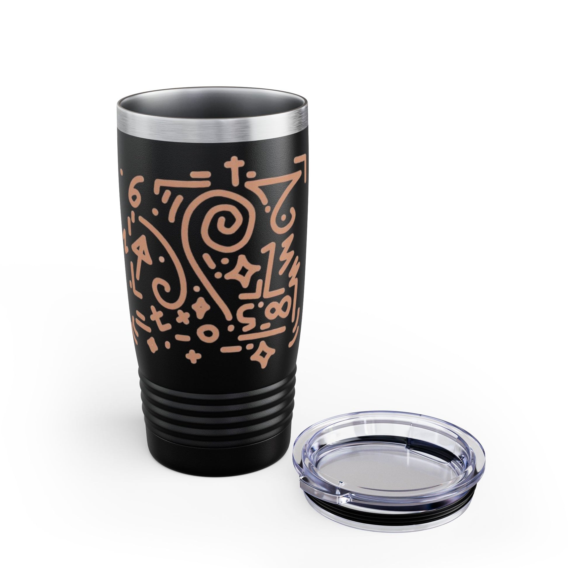 Artistic or sketch-style drinkware
